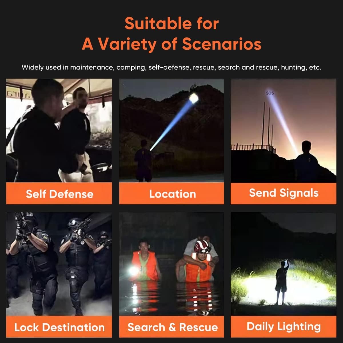 Pack of 3 High Lumens Flashlight